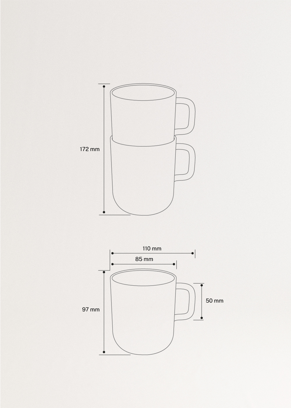 KITCHENWARE OUTDOOR ECO - Zestaw 4 kubków ogrodowych, medidas foto vertical