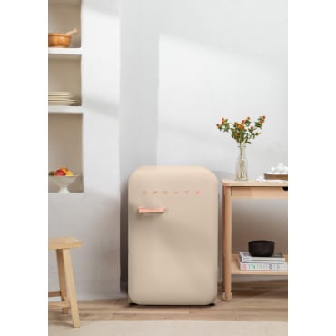 FRIDGE RETRO 107L - Lodówka W Stylu Retro Różowe Złoto By CREATE
