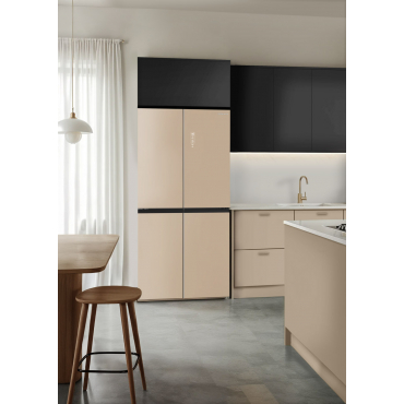 FRIDGE STUDIO CROSS DOOR 503 - Lodówka Krzyżowa 4-drzwiowa 503L No Frost Z Care+ Piaskowy By CREATE