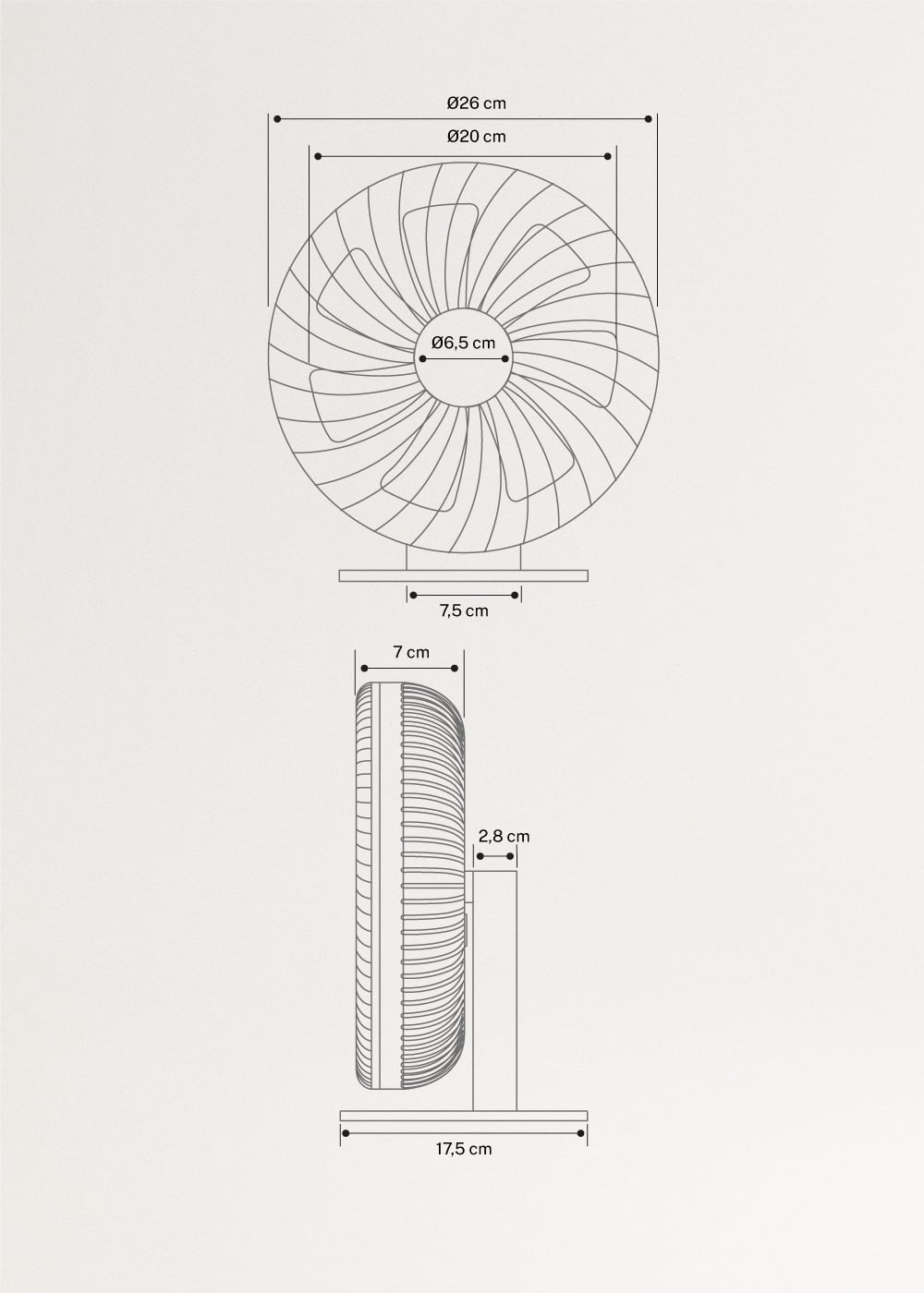 AIR DUAL COMPACT - Wentylator stołowy i ścienny 10 W z akumulatorem, medidas foto vertical