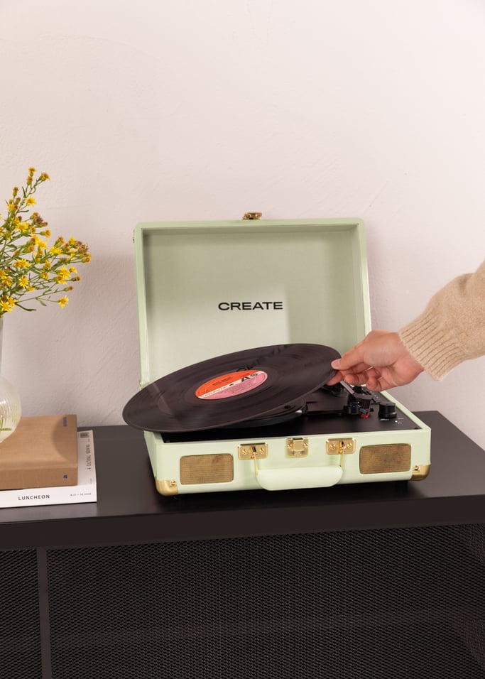 RECORD PLAYER POP - Przenosny gramofon w formie walizki z Bluetooth USB, SD, MicroSD i MP3 , obraz z galerii 2