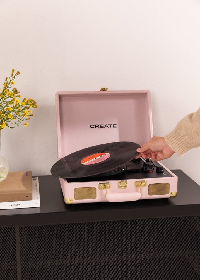 RECORD PLAYER POP - Przenosny gramofon w formie walizki z Bluetooth USB, SD, MicroSD i MP3 , obraz z galerii 2