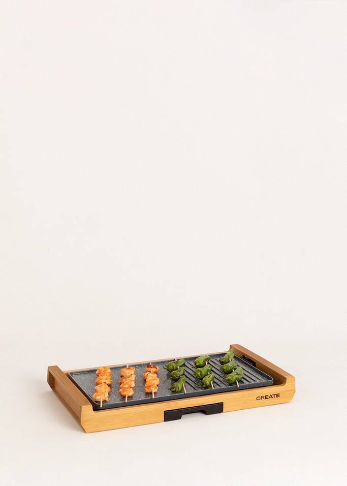 STONE FLAT BAMBOO - Grill elektryczny 1800W, obraz z galerii 3