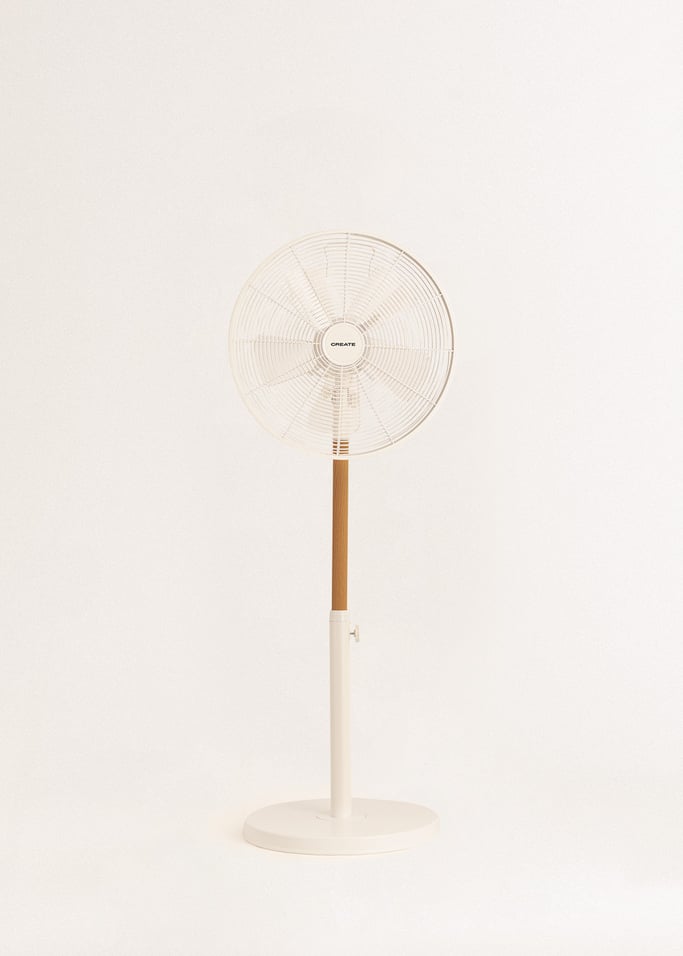 AIR STAND WOOD - Oscylacyjny wentylator stojacy w stylu retro 50 W, obraz z galerii 2