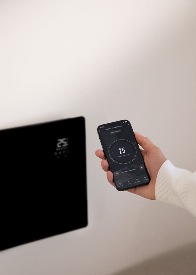 WARM CRYSTAL 2500W - Szklany konwektor elektryczny z WiFi, obraz z galerii 3