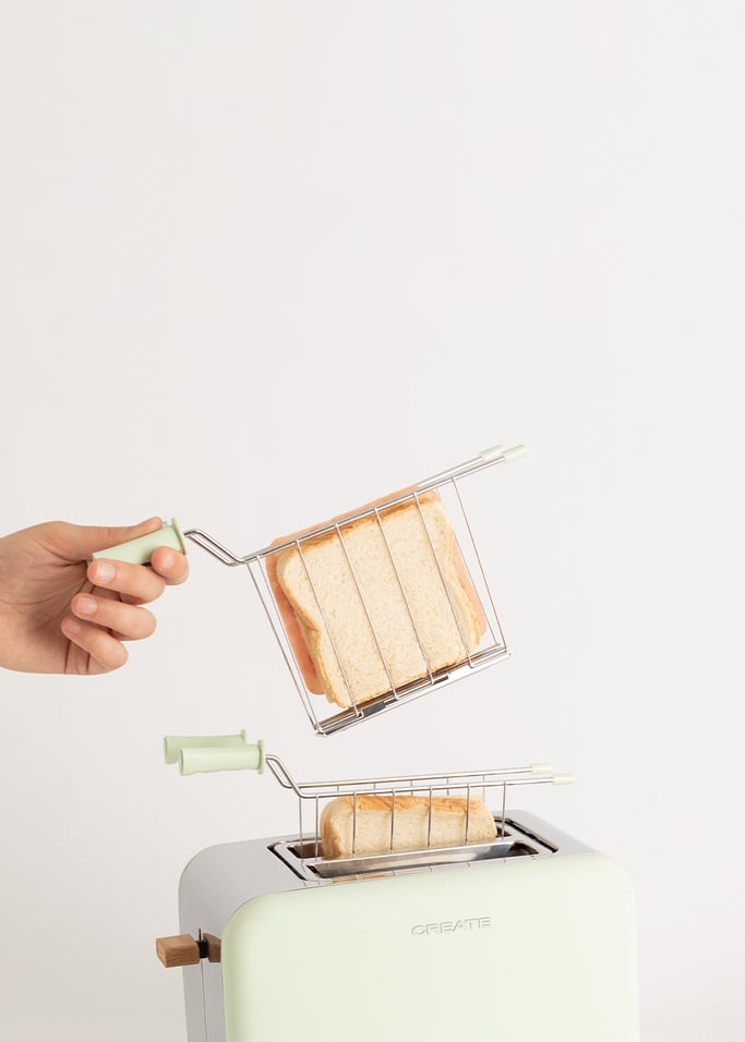 KOMPLET 2 KRATEK-SZCZYPCÓW do opiekania kanapek w tosterze Toast Retro Mały i Toast Stylance Mały , obraz z galerii 2