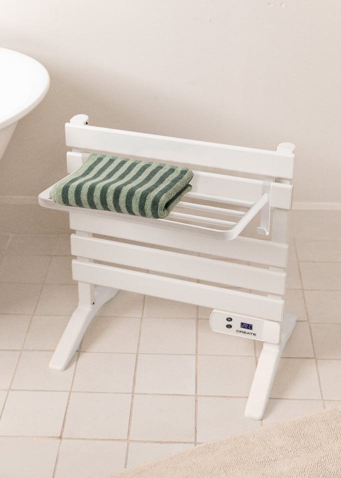 WARM TOWEL MINI - Elektryczny wieszak na ręczniki podłogowo-ścienny 150W, obraz z galerii 2
