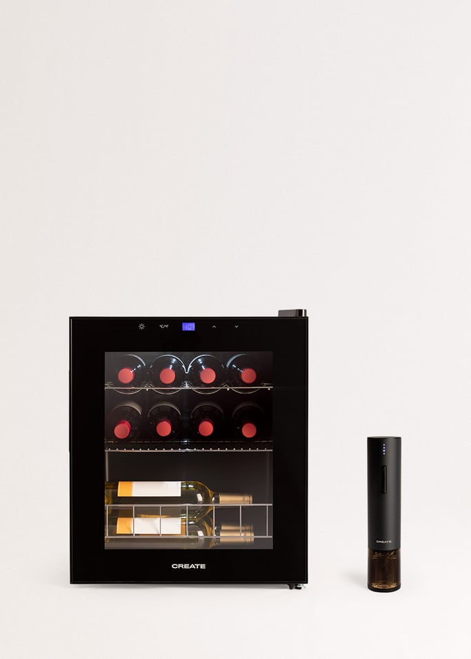 PACK WINECOOLER L15 Elektryczna chlodziarka do wina na 12 lub 15 butelek + elektryczny korkociag WINE OPENER, obraz z galerii 1