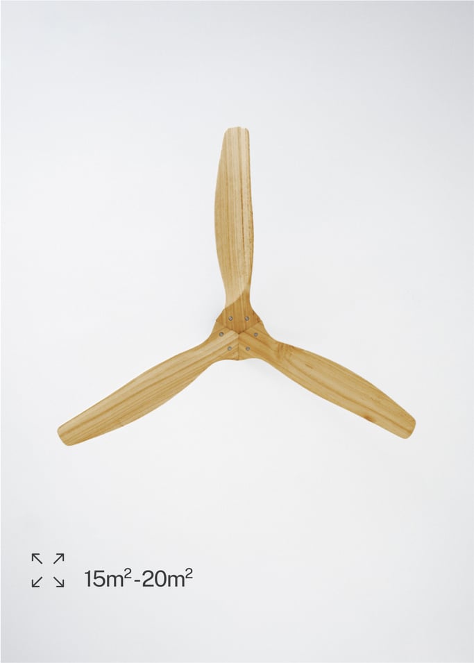 WIND WOOD - Wentylator sufitowy 75W cichy Ø132 cm 100% drewna, obraz z galerii 4