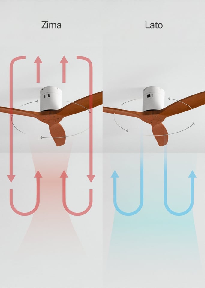 WIND CALM - Cichy wentylator sufitowy 40W z technicznymi łopatkami ABS w różnych rozmiarach, obraz z galerii 3