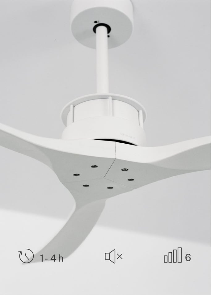 WIND LARGE - Wentylator sufitowy 40W cichy Ø152 cm 100% drewna, obraz z galerii 4