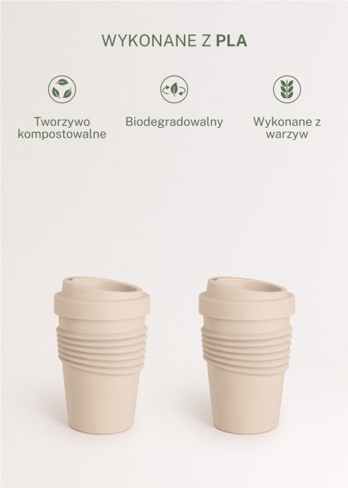 Kup KITCHENWARE OUTDOOR ECO - Kubek do kawy z pokrywką wykonany z materiału pochodzącego z recyklingu