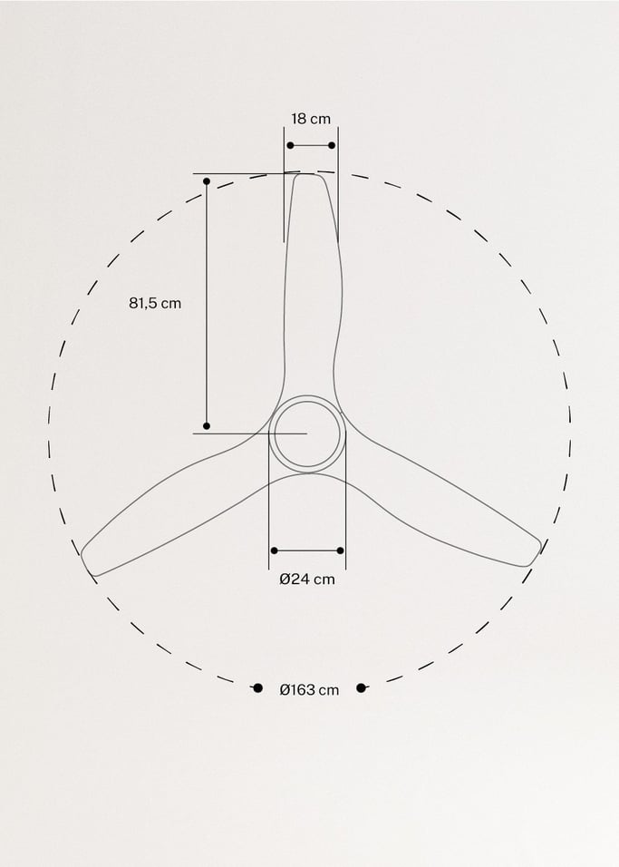 WIND SAIL - Wentylator sufitowy 90W cichy XL Ø163 cm, obraz z galerii 6