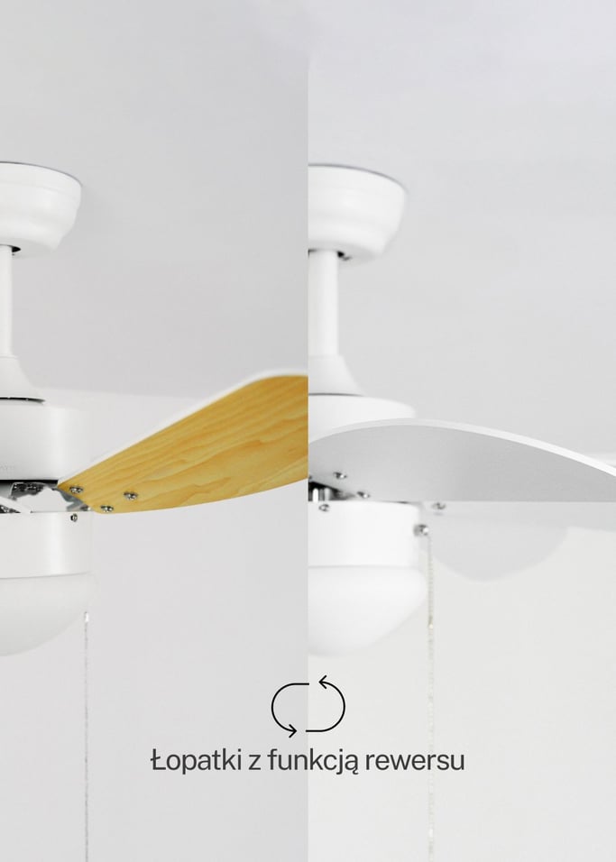 WINDLIGHT EASY - Wentylator Sufitowy 53W Cichy Ø86 cm, obraz z galerii 3