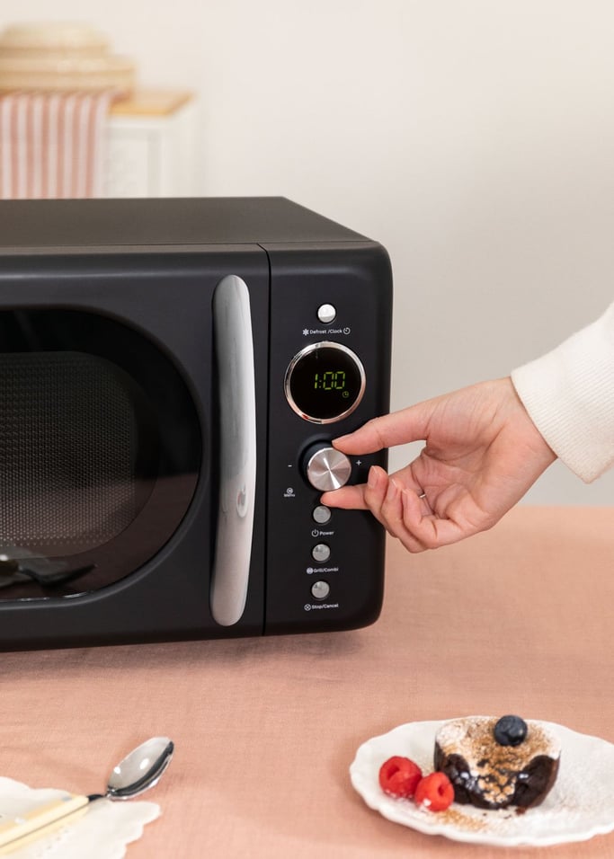 MICROWAVE RETRO - Kuchenka mikrofalowa 20 l z grillem cyfrowym 900 W, obraz z galerii 3