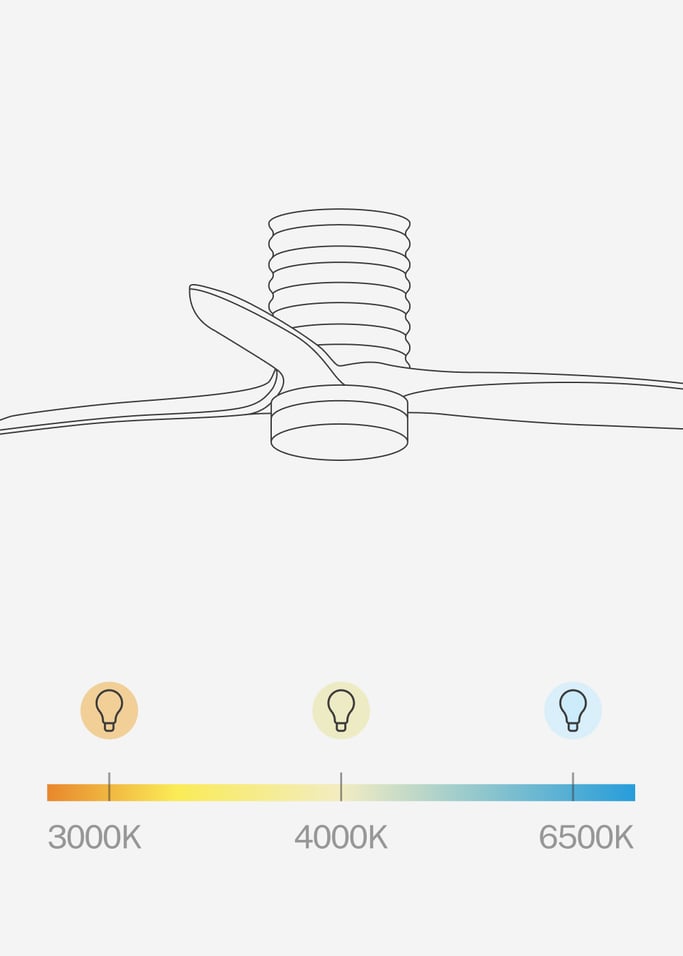 WIND CALM LINE - Wentylator sufitowy 40W cichy Ø132 cm 100% drewna, obraz z galerii 6