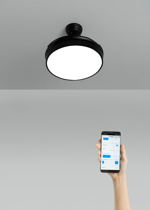 Kup WIND CLEAR - Wentylator sufitowy 40W z cicho wysuwanymi łopatkami i oświetleniem LED, różne rozmiary