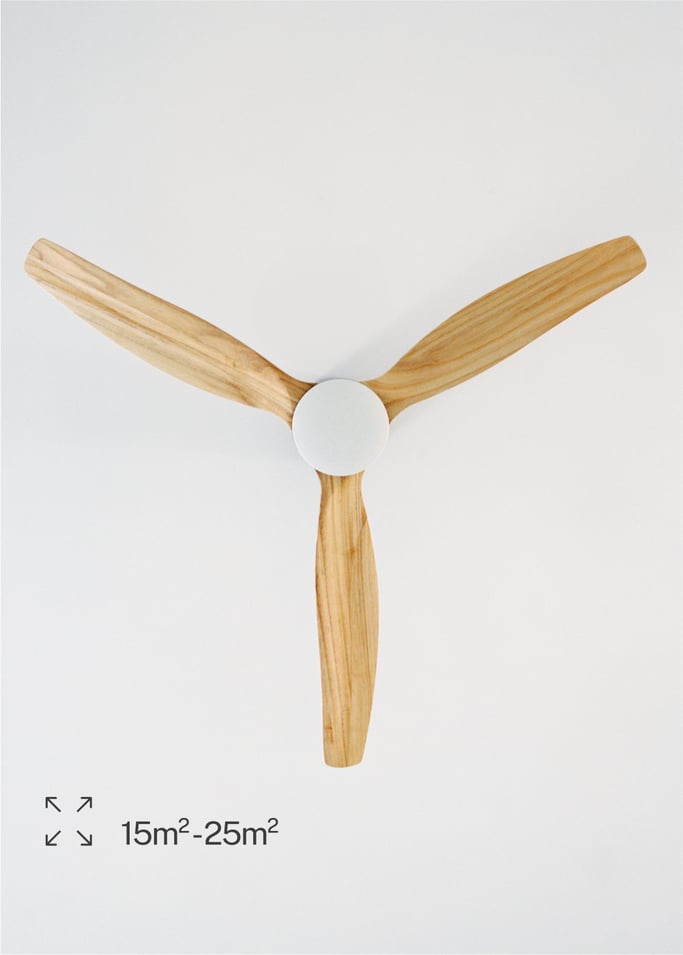 WIND CALM SPECIAL PRICE - Wentylator sufitowy 40W cichy Ø132 cm 100% drewna, obraz z galerii 5