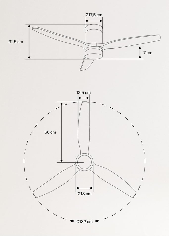 WIND CALM SPECIAL PRICE - Wentylator sufitowy 40W cichy Ø132 cm 100% drewna, obraz z galerii 7