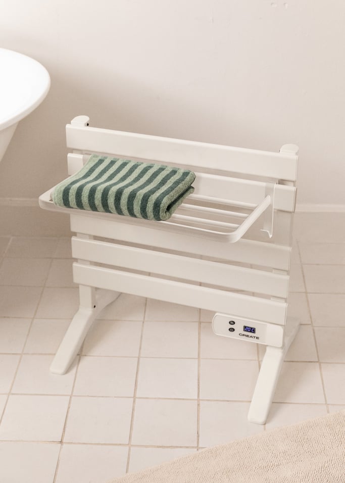 WARM TOWEL MINI - Elektryczny wieszak na ręczniki podłogowo-ścienny 150W, obraz z galerii 2