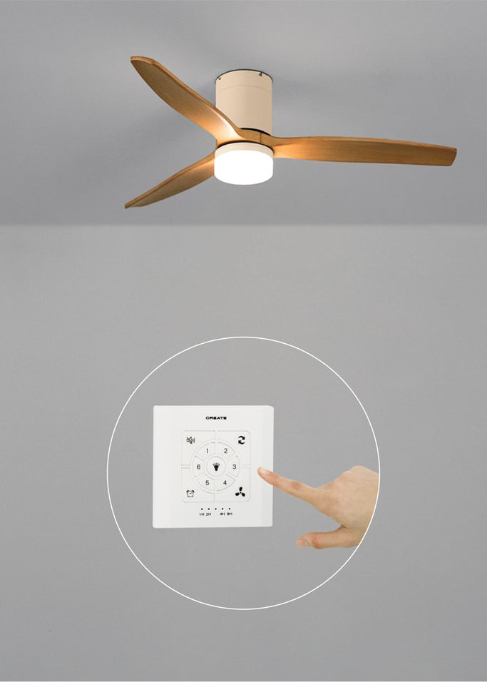 WIND CALM - Cichy wentylator sufitowy 40W z technicznymi łopatkami ABS w różnych rozmiarach, obraz z galerii 2