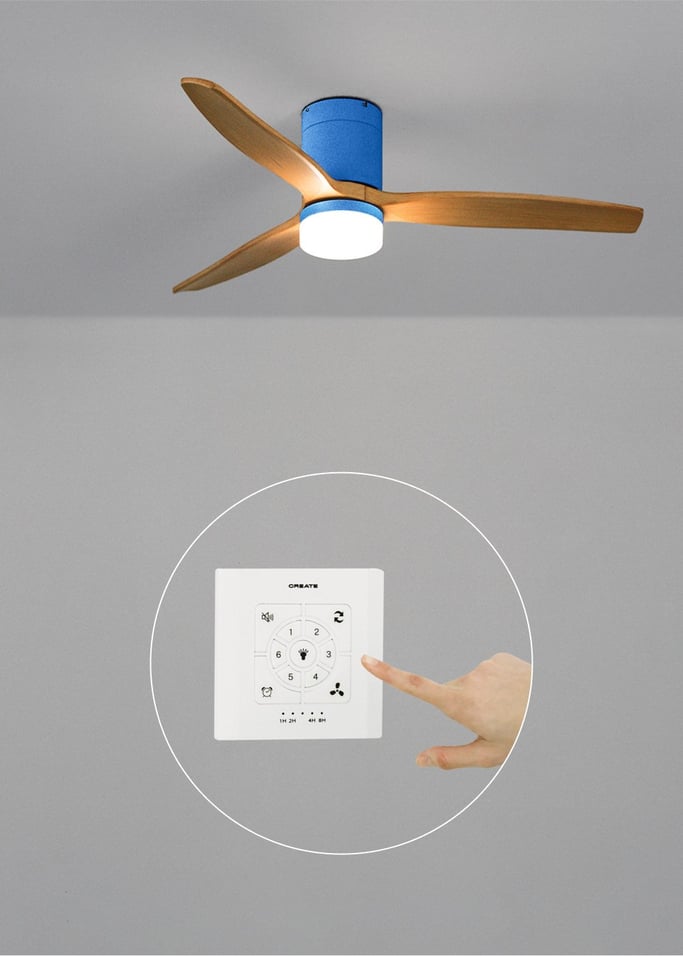 WIND CALM - Cichy wentylator sufitowy 40W z technicznymi łopatkami ABS w różnych rozmiarach, obraz z galerii 2
