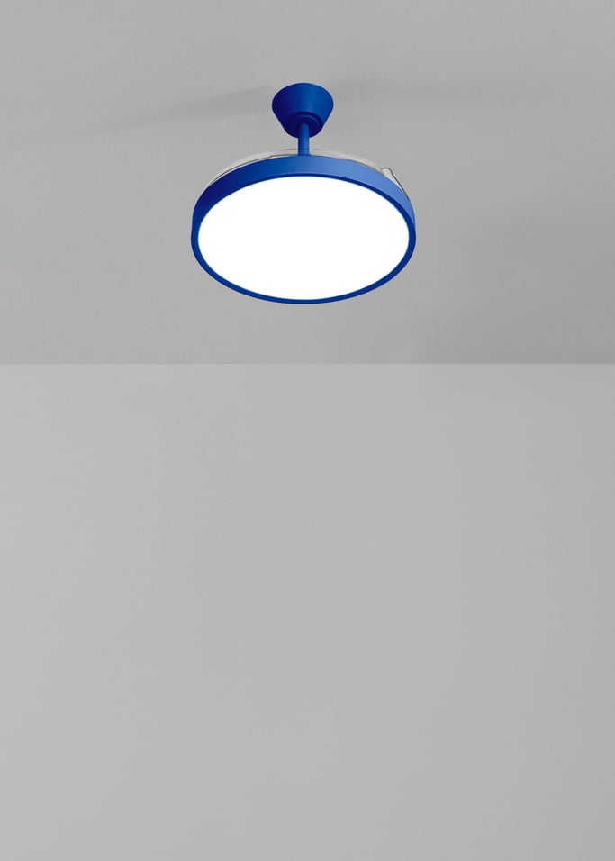 WIND CLEAR STUDIO - Wentylator sufitowy 40W cichy z chowanymi łopatkami i oświetleniem LED, różne rozmiary, obraz z galerii 2