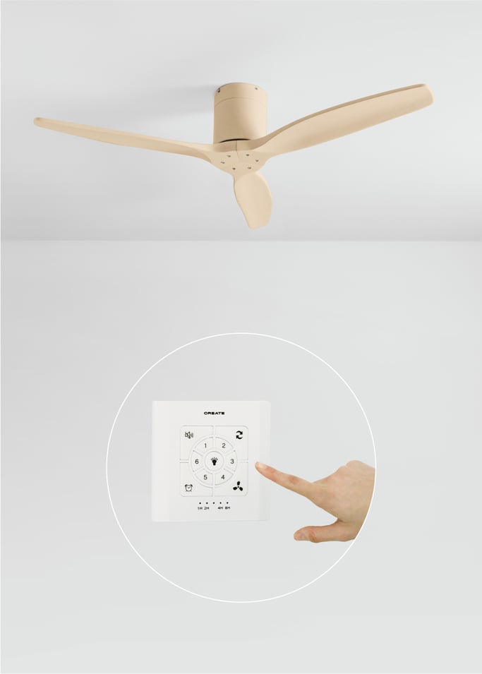 WIND CALM - Cichy wentylator sufitowy 40W z technicznymi łopatkami ABS w różnych rozmiarach, obraz z galerii 2