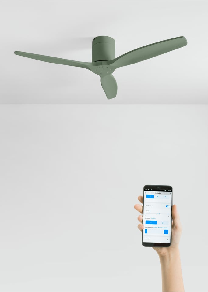 WIND CALM - Cichy wentylator sufitowy 40W z technicznymi łopatkami ABS w różnych rozmiarach, obraz z galerii 2