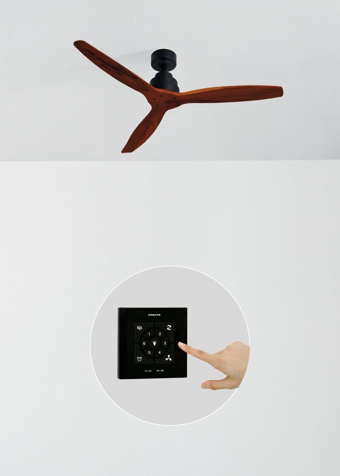 WIND STYLANCE - Wentylator sufitowy 40W cichy 100% drewna różne rozmiary, obraz z galerii 2