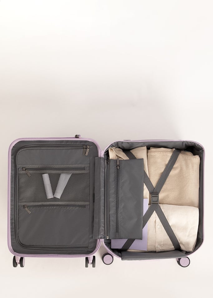 LUGGAGE STUDIO FOLDABLE - Składana sztywna walizka kabinowa z poliwęglanu z zamkiem TSA i wielokierunkowymi kółkami, obraz z galerii 9