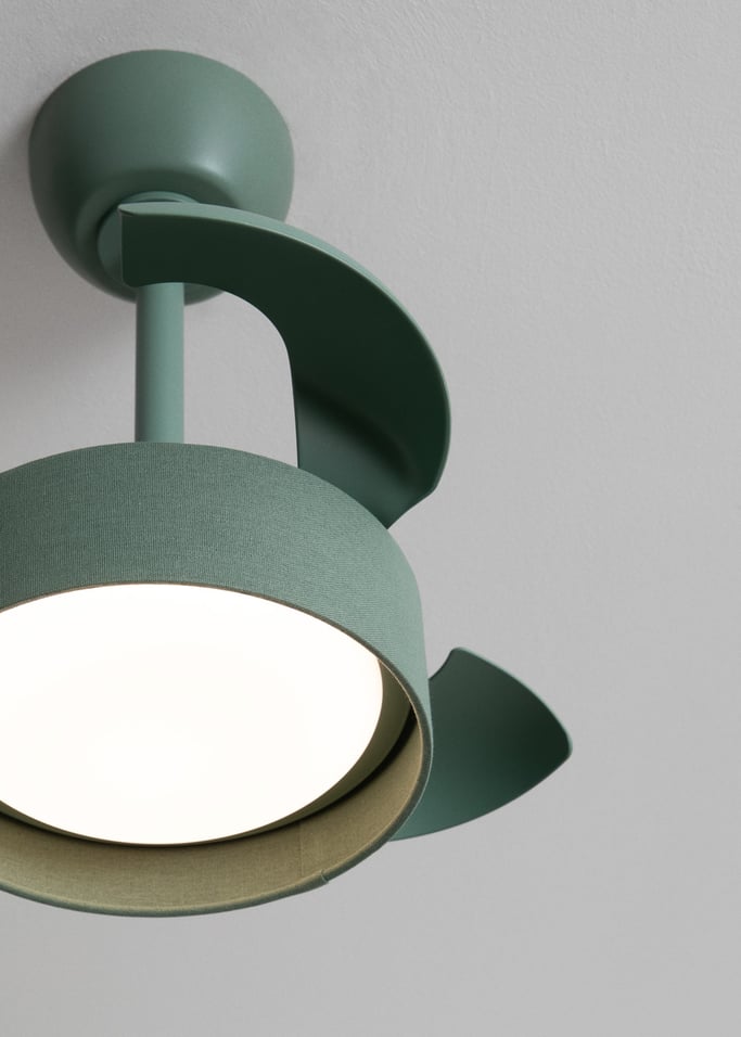 WIND CLEAR LAMP - Wentylator sufitowy 40W cichy Ø55cm z chowanymi łopatkami i oświetleniem LED, obraz z galerii 5