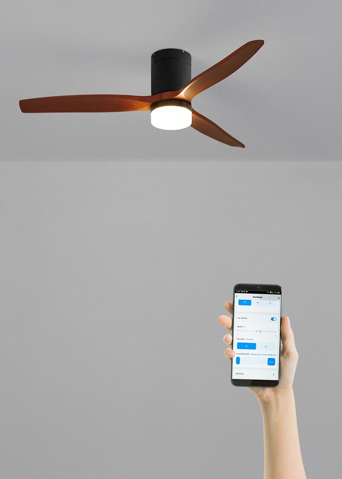 WIND CALM - Cichy wentylator sufitowy 40W z technicznymi łopatkami ABS w różnych rozmiarach, obraz z galerii 2