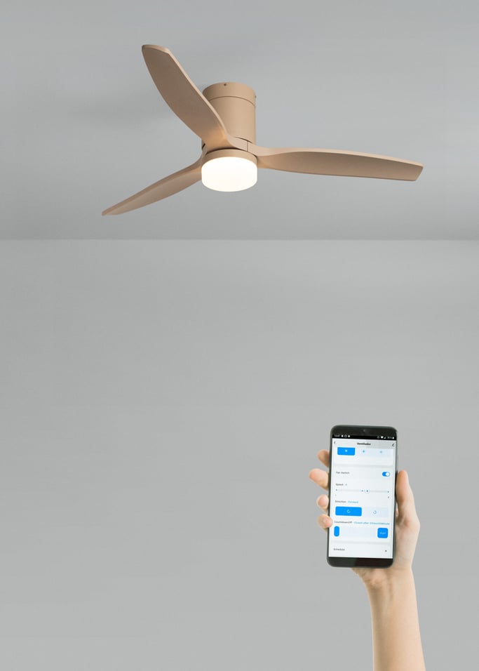 WIND CALM - Cichy wentylator sufitowy 40W z technicznymi łopatkami ABS w różnych rozmiarach, obraz z galerii 2