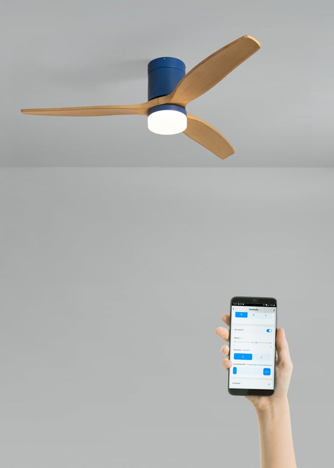 WIND CALM - Cichy wentylator sufitowy 40W z technicznymi łopatkami ABS w różnych rozmiarach, obraz z galerii 2