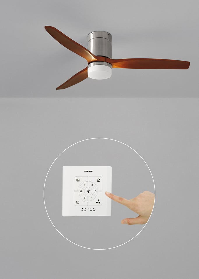 WIND CALM - Cichy wentylator sufitowy 40W z technicznymi łopatkami ABS w różnych rozmiarach, obraz z galerii 2