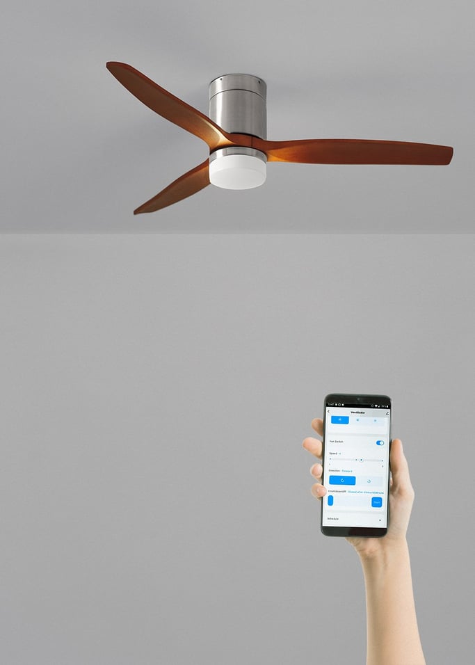 WIND CALM - Cichy wentylator sufitowy 40W z technicznymi łopatkami ABS w różnych rozmiarach, obraz z galerii 2