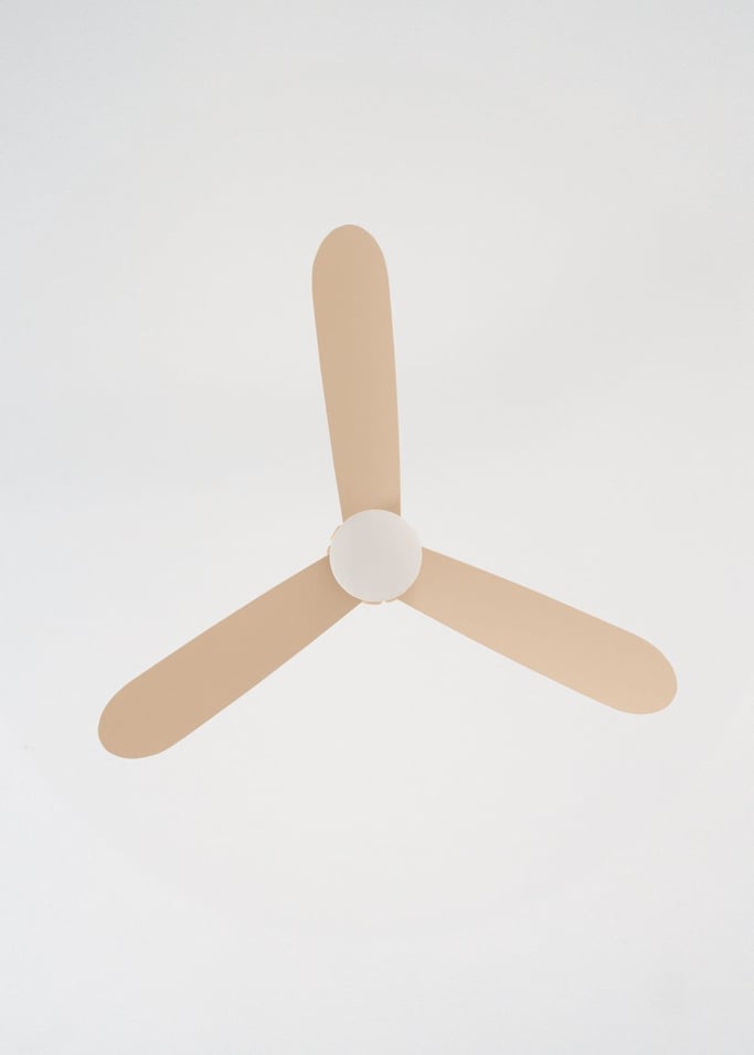 WIND CALM SCULPT - Cichy wentylator sufitowy 40 W Ø132 cm z oświetleniem LED, obraz z galerii 6