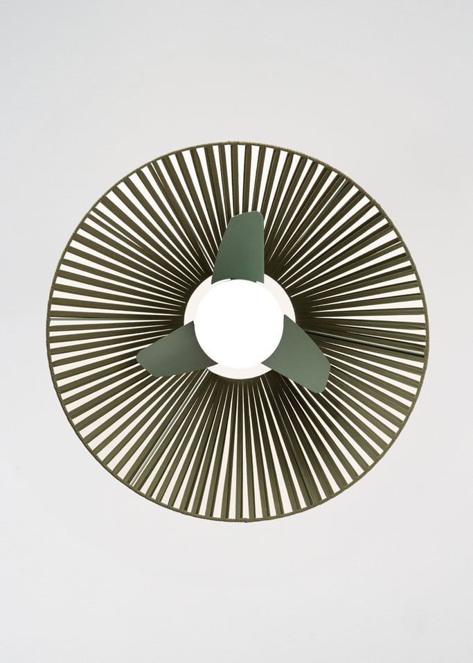 WIND LAMP WOVEN - Cichy wentylator sufitowy 25W z lampą LED, obraz z galerii 7