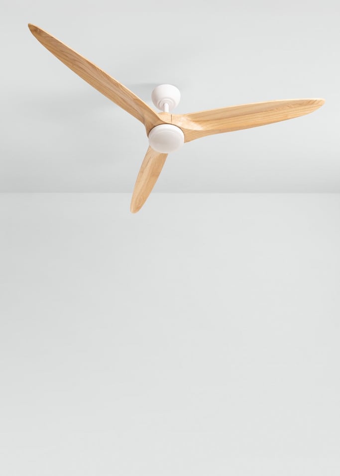 WIND CENTURY - Wentylator sufitowy 40W cichy Ø152 cm 100% drewno, obraz z galerii 2