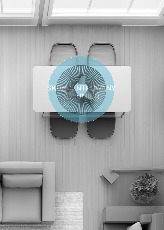 WIND LAMP WOVEN - Cichy wentylator sufitowy 25W z lampą LED, obraz z galerii 4