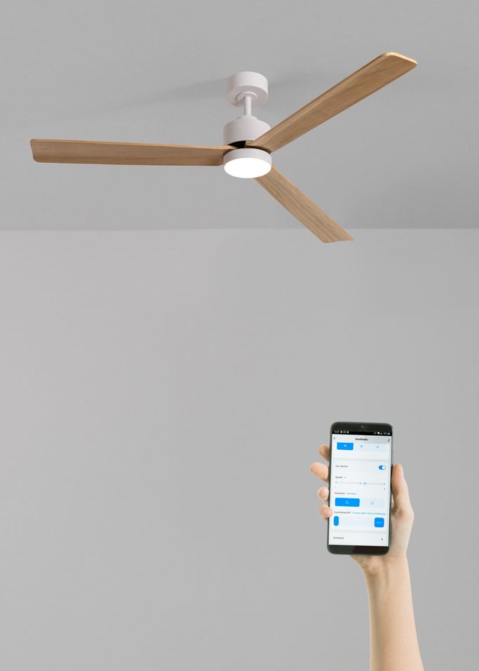 WIND MODERN - Cichy wentylator sufitowy 40W z oświetleniem LED  dostępny w różnych rozmiarach, obraz z galerii 2