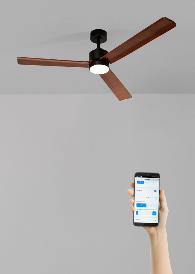 WIND MODERN - Cichy wentylator sufitowy 40W z oświetleniem LED  dostępny w różnych rozmiarach, obraz z galerii 2