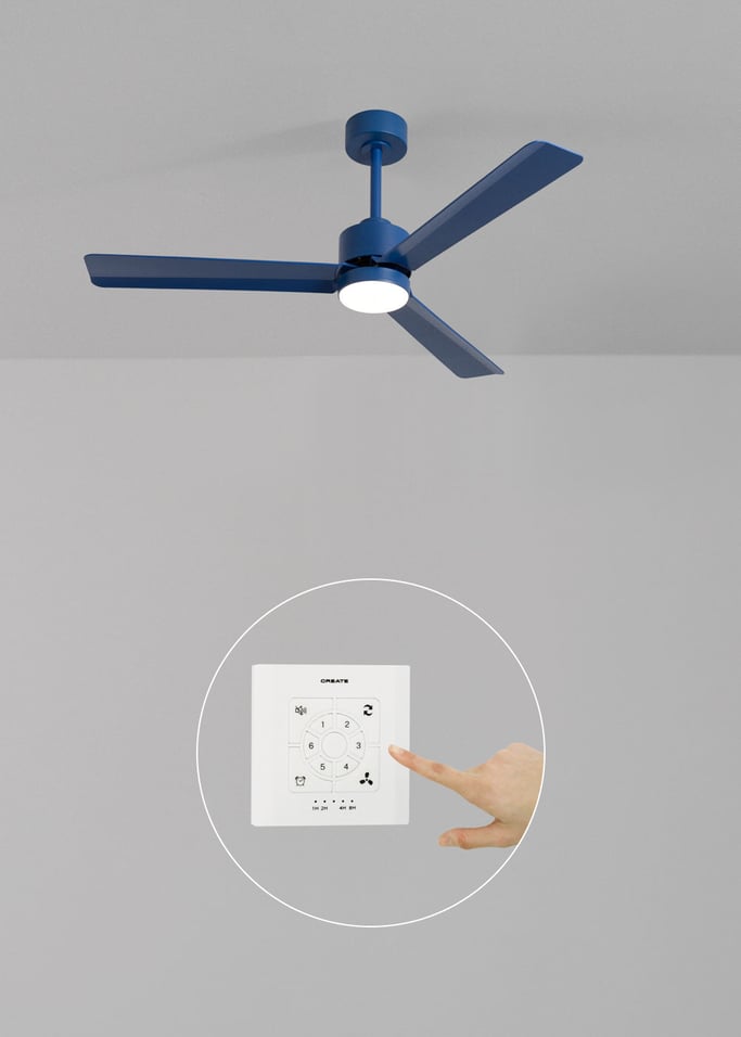 WIND MODERN - Cichy wentylator sufitowy 40W z oświetleniem LED  dostępny w różnych rozmiarach, obraz z galerii 2