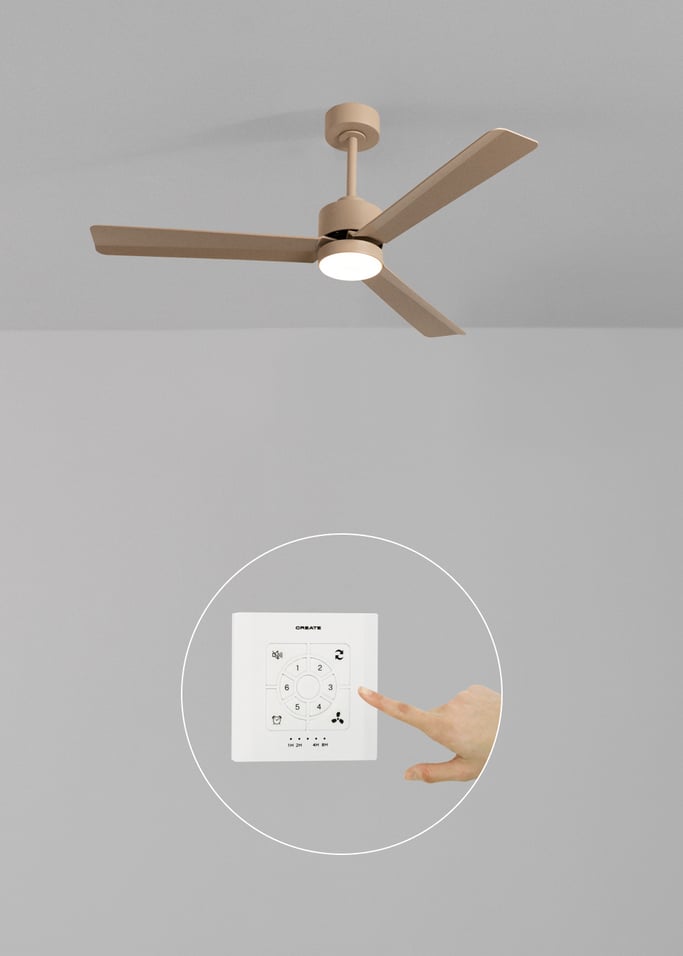 WIND MODERN - Cichy wentylator sufitowy 40W z oświetleniem LED  dostępny w różnych rozmiarach, obraz z galerii 2