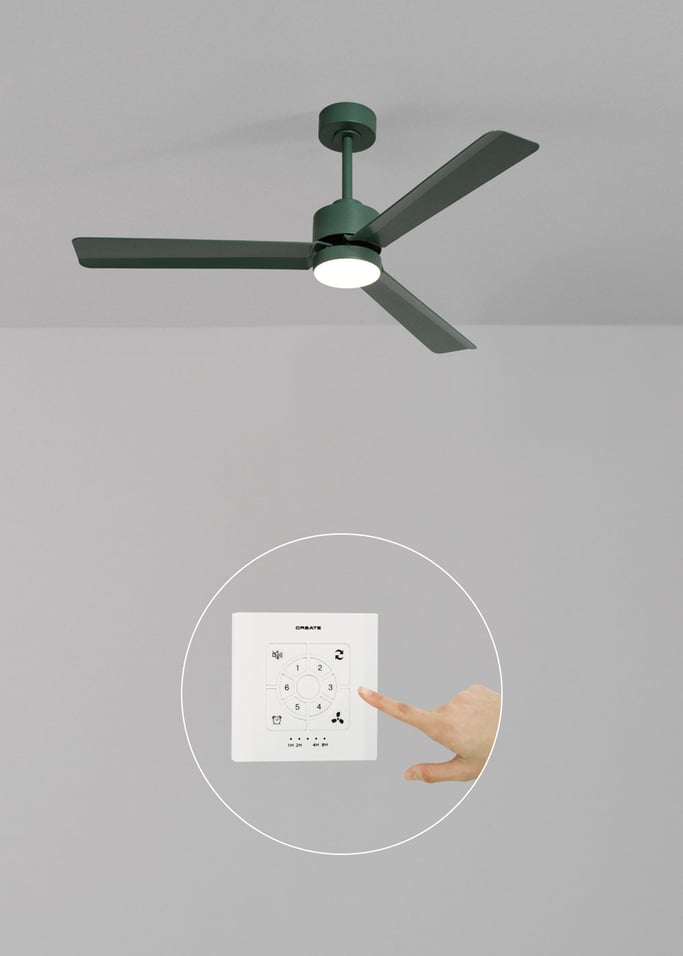 WIND MODERN - Cichy wentylator sufitowy 40W z oświetleniem LED  dostępny w różnych rozmiarach, obraz z galerii 2