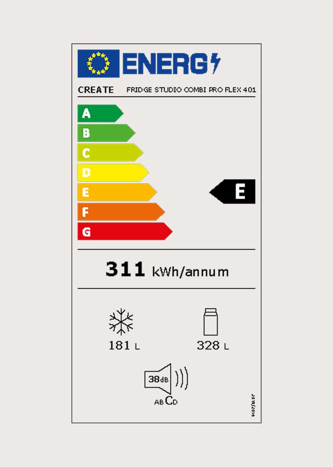 FRIDGE STUDIO COMBI PRO FLEX 401 - Lodówka 401L No Frost w stylu włoskim z Space Pro i Care+, obraz z galerii 13