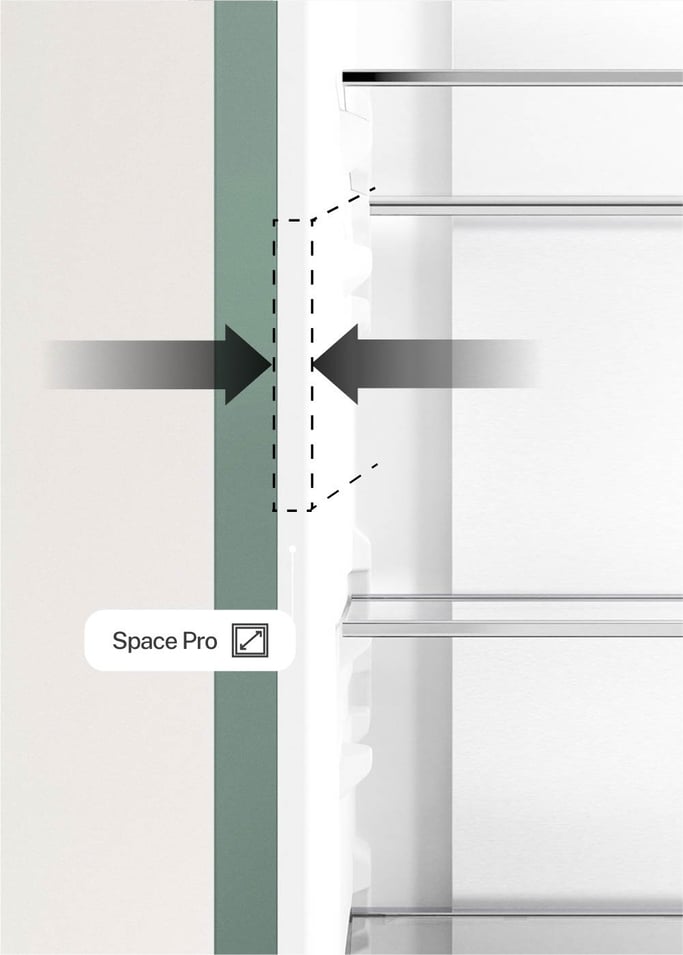 FRIDGE STUDIO COMBI PRO FLEX 401 - Lodówka 401L No Frost w stylu włoskim z Space Pro i Care+, obraz z galerii 6