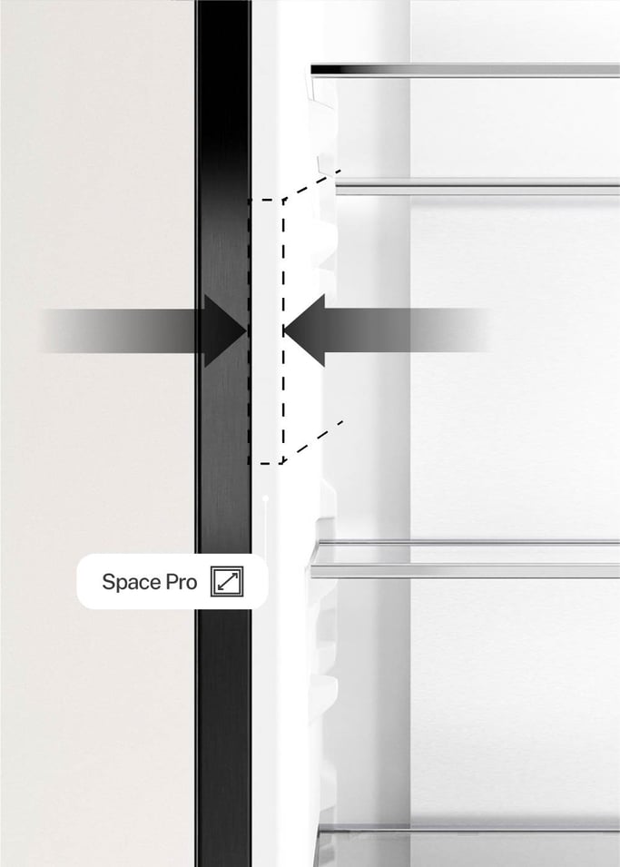 FRIDGE STUDIO COMBI PRO FLEX 401 - Lodówka 401L No Frost w stylu włoskim z Space Pro i Care+, obraz z galerii 6