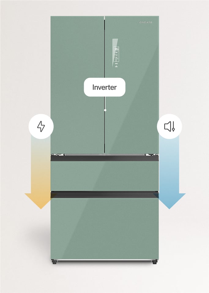 FRIDGE STUDIO FRENCH DOOR PRO 509 - Lodówka z drzwiami francuskimi 509L No Frost ze Space Pro i Care+, obraz z galerii 10